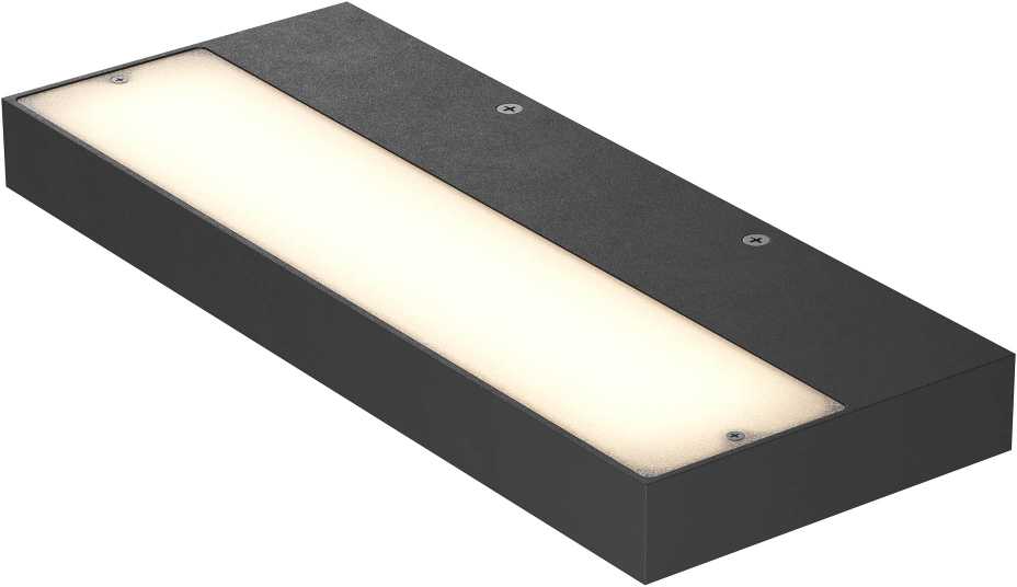 36W LED sieninis šviestuvas APEX, juodas, 3000K, 01-3762