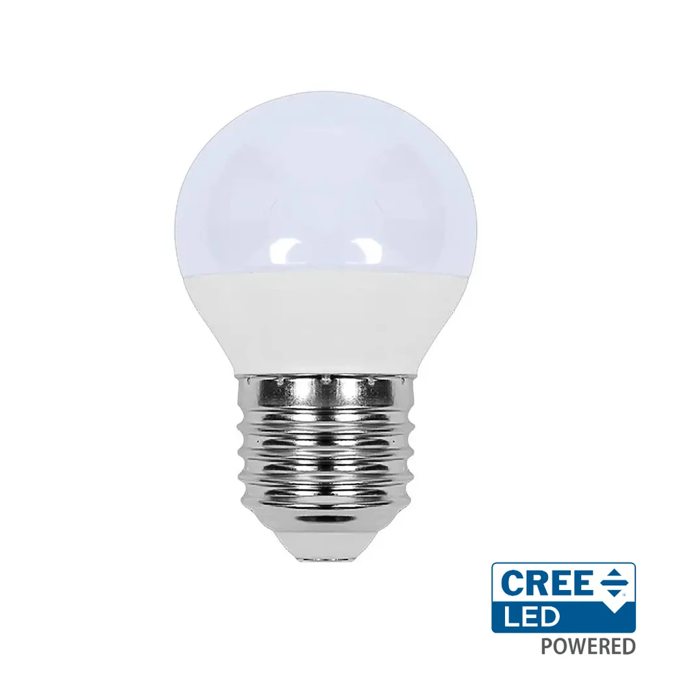 3,7W LED lemputė E27, G45, 6500K, 180°, CREE LED chip