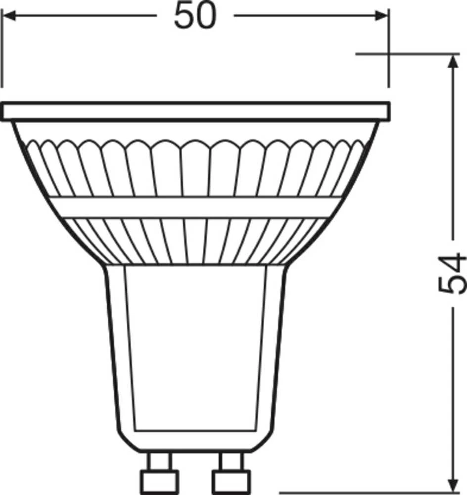 Osram 3,7W LED lemputė, GU10, 2700K, dimeriuojama
