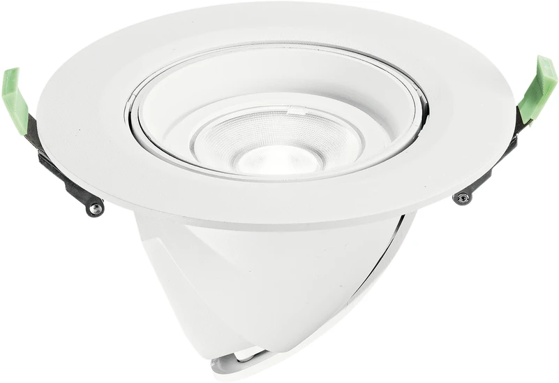 38W LED įleidžiamas šviestuvas DELTA, baltos/sidabro sp., CCT