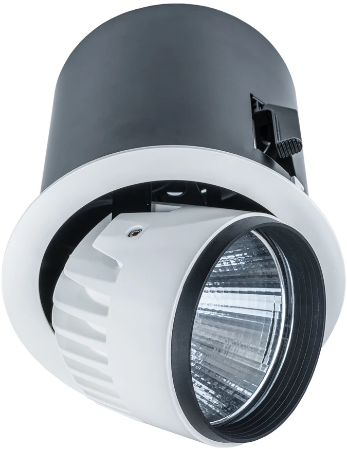 38W LED įleidžiamo montavimo šviestuvas TANTO, baltos/juodos sp., 3000K