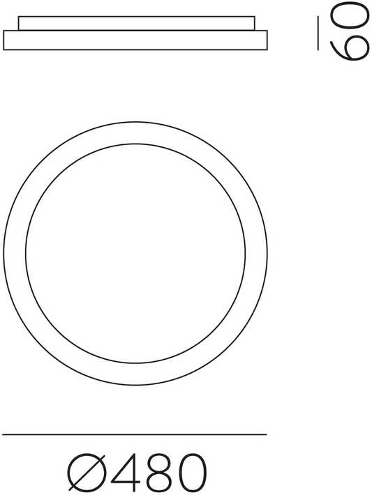 38W LED lubinis šviestuvas GRACE, juodas, 2700/3000/4000K, dimeriuojamas, P3848172NDT