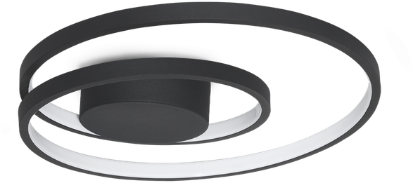 38W LED lubinis šviestuvas OZ, juodas, 3000K, 365039