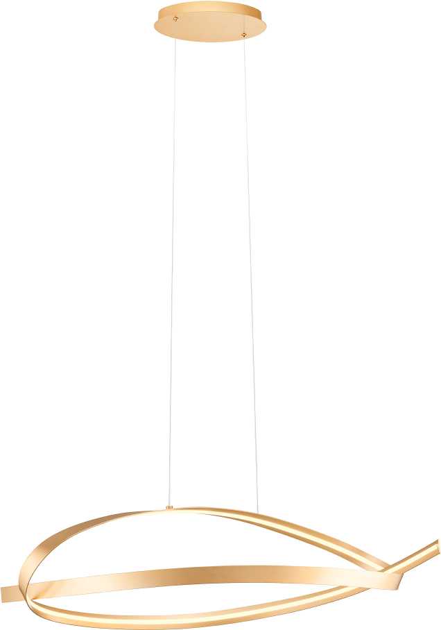 38W LED pakabinamas šviestuvas IMPULS, matinės aukso sp., 3000K, dimeriuojamas, 01-3616