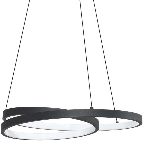 38W LED pakabinamas šviestuvas OZ, juodas, 3000K, 364957