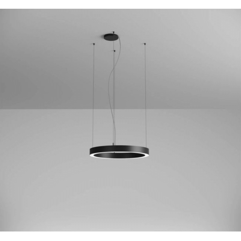 38W LED paviršinis/pakabinamas šviestuvas XAMBIT, juodas, 4000K, 60cm