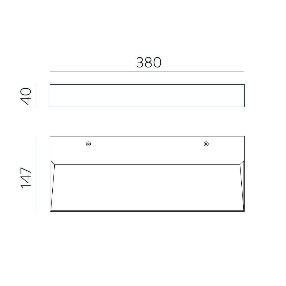 38W LED sieninis šviestuvas BRICK, baltas, 2700/3000/4000K, dimeriuojamas, A3972172BDP