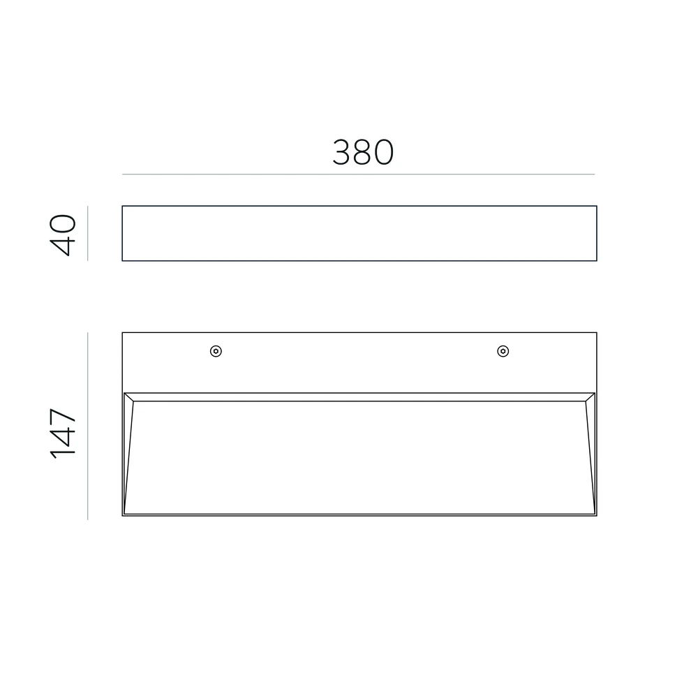 38W LED sieninis šviestuvas BRICK, baltas, 2700/3000/4000K, dimeriuojamas, A3972172BDT
