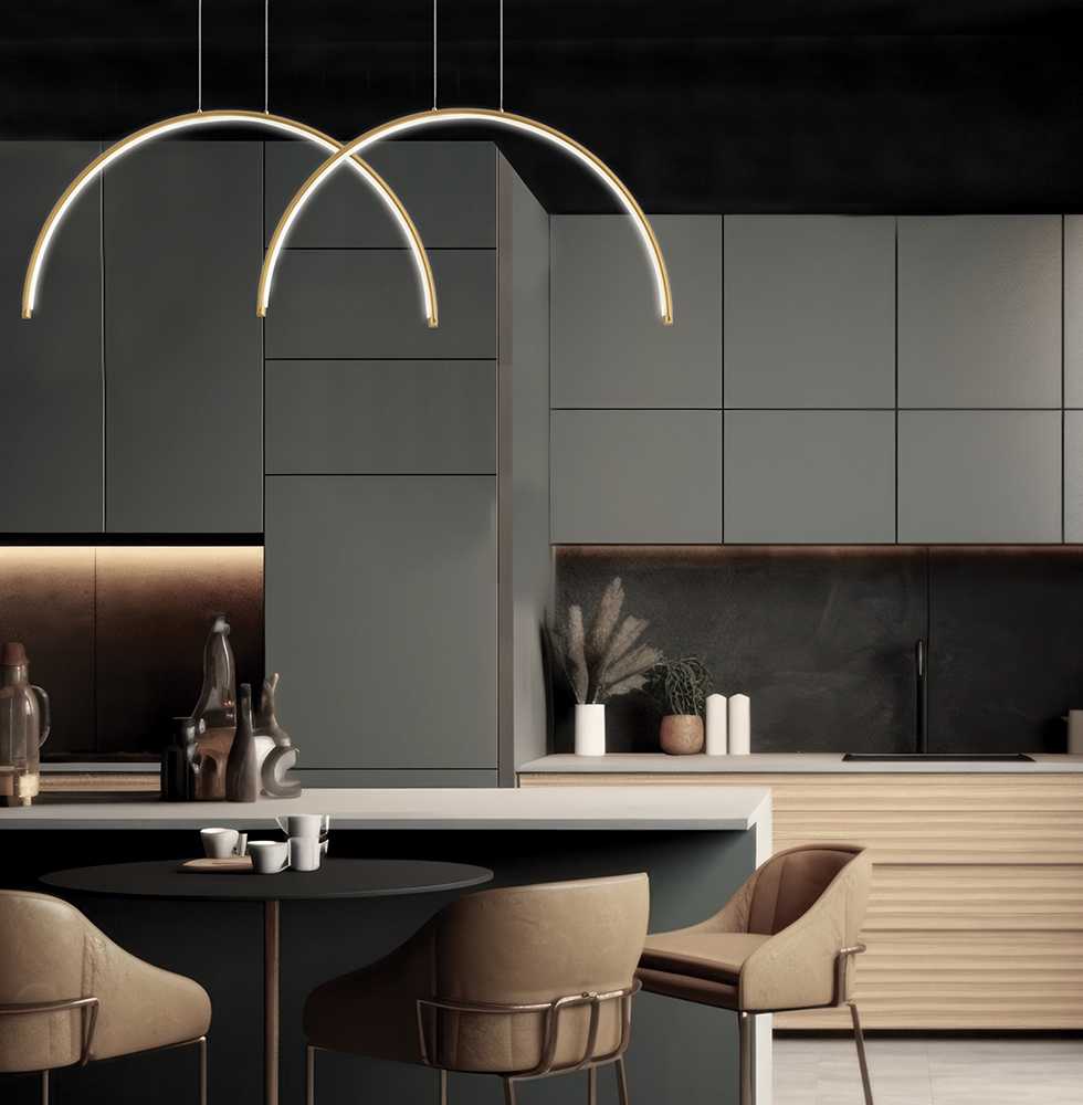 Viokef 39W LED pakabinamas šviestuvas MEGAN, aukso sp., 3000K, 4303100