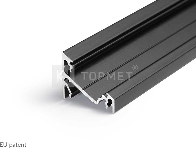 3m LED juostos profilio CORNER14, juodas