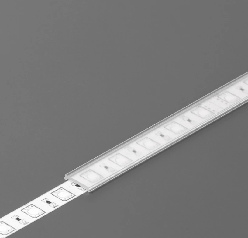 3m LED juostos profilio dangtelis C2 CLICK, skaidrus