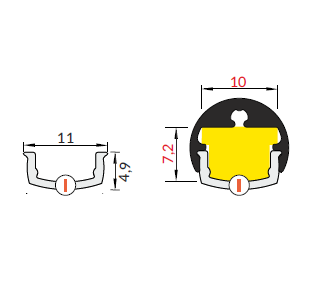 3m LED juostos profilio dangtelis i-click, matinis