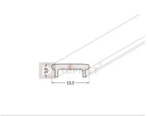 3m LED juostos profilio dangtelis K click, baltas