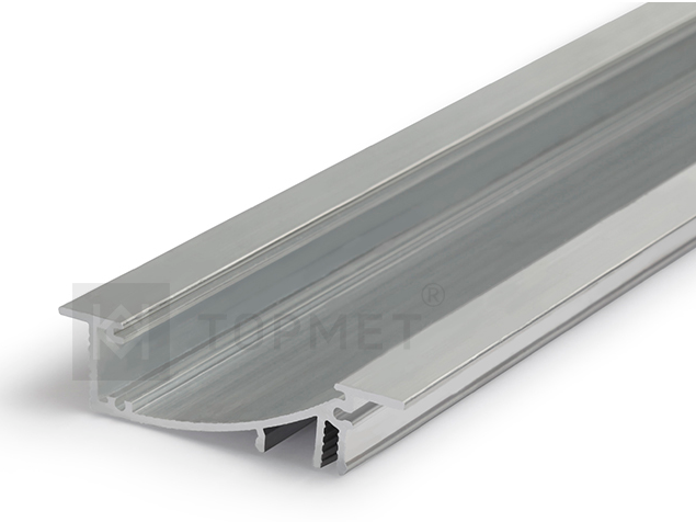 3m LED juostos profilio FLAT8, neanoduotas aliuminis