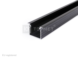 LED juostos profilis LINEA-IN20, juodai anoduotas, 3m