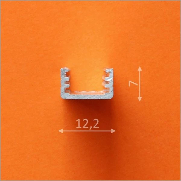3m LED juostos profilio SLIM8 12,2x7, anoduotas aliuminis.