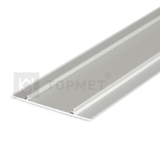 3m LED juostos profilio WALLE12 dangtelis, neanoduotas aliuminis