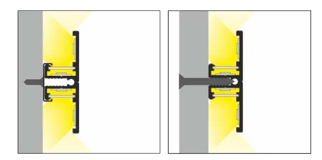 3m LED juostos profilis BACK10 A/UX, neanoduotas aliuminis