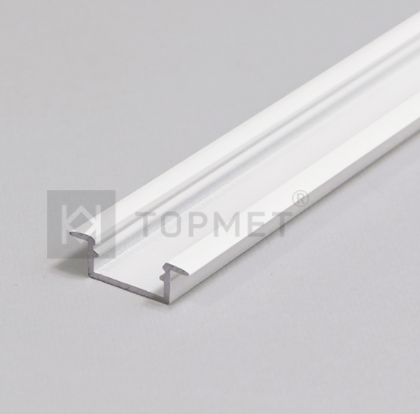3m LED juostos profilis BEGTIN12 J/S, baltai dažytas