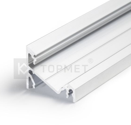 3m LED juostos profilis CORNER14 EF/TY, neanoduotas aliuminis