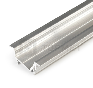 3m LED juostos profilis DIAGONAL14 F/TY, neanoduotas aliuminis