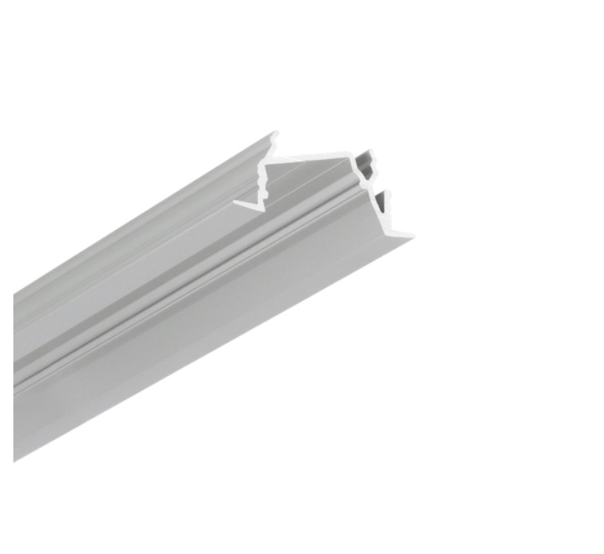 3m LED juostos profilis DIAGONAL14 F/TY, anoduotas aliuminis