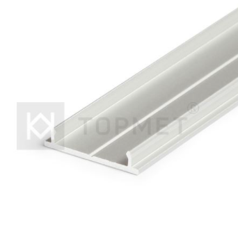 3m LED juostos profilis FIX12, anoduotas aliuminis