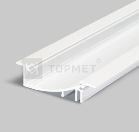 3m LED juostos profilis FLAT8 H/UX, baltas