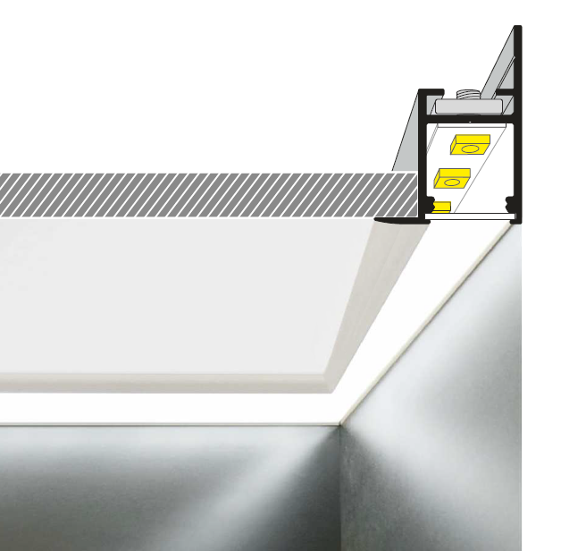 3m LED juostos profilis FRAME14 BC/Q, neanoduotas aliuminis