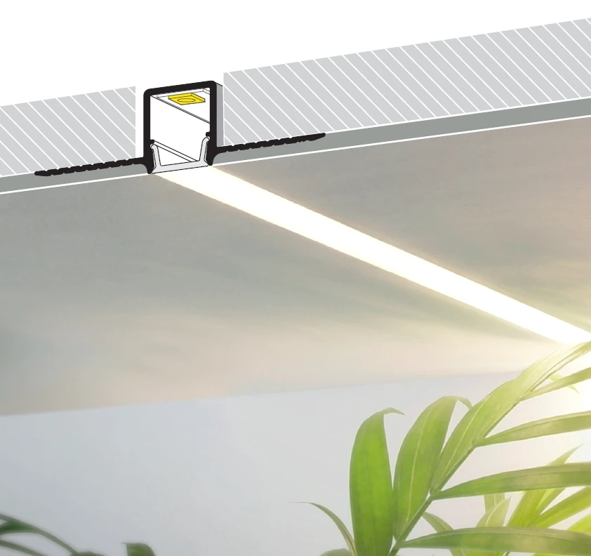 3m LED juostos profilis HIDE10 C4, anoduotas aliuminis