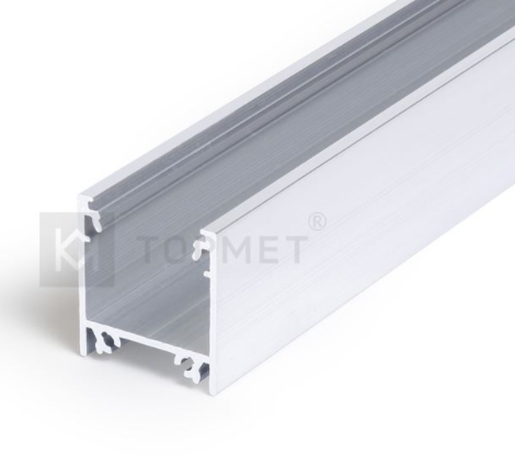 3m LED juostos profilis LINEA20 EF/TY, neanoduotas aliuminis