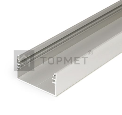 3m LED juostos profilis LOWI, neanoduotas aliuminis
