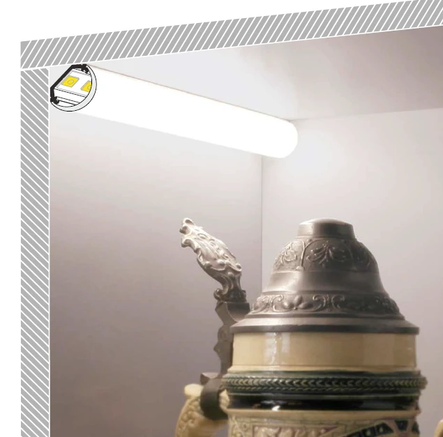 3m LED juostos profilis QUARTER10 BD/U6, anoduotas aliuminis