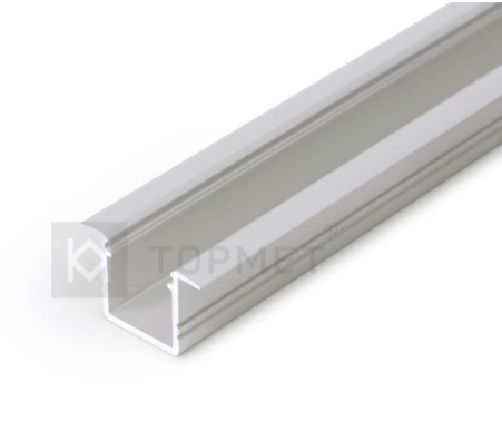 3m LED juostos profilis SMART-IN10 A/Z, neanoduotas aliuminis