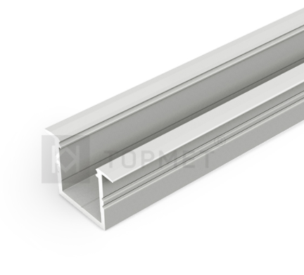 3m LED juostos profilis SMART-IN16 B/U4, neanoduotas aliuminis