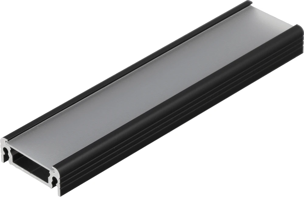 3m LED juostos profilis SURFACE14 EF/TY, juodai anoduotas