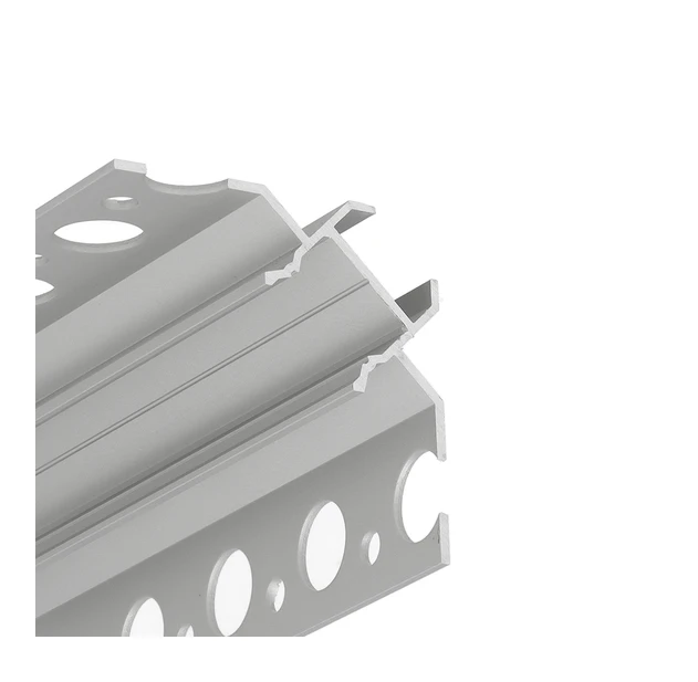 3m LED juostos profilis UNI-TILE12 C PLUS, 90 laipsnių, anoduotas aliuminis