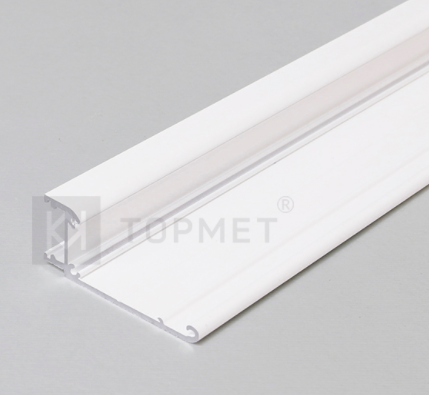 3m LED juostos profilis WALLE12 BCD, baltai dažytas