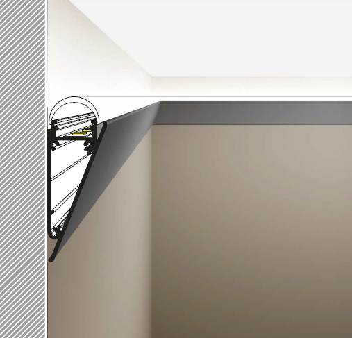 3m LED juostos profilis WALLE12 BCD, baltai dažytas
