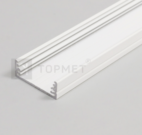 3m LED juostos profilis WIDE24 G/W, baltai dažytas