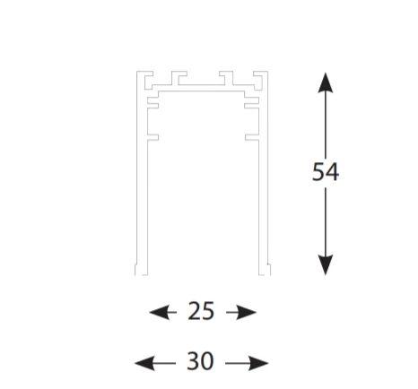 3m paviršinis magnetinės sistemos bėgelis SPECTRA LIGHTING INSIGHT, juodas