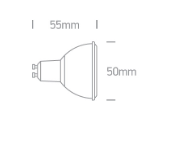 3W LED COB lemputė, GU10, 3000K, 7303CG/W