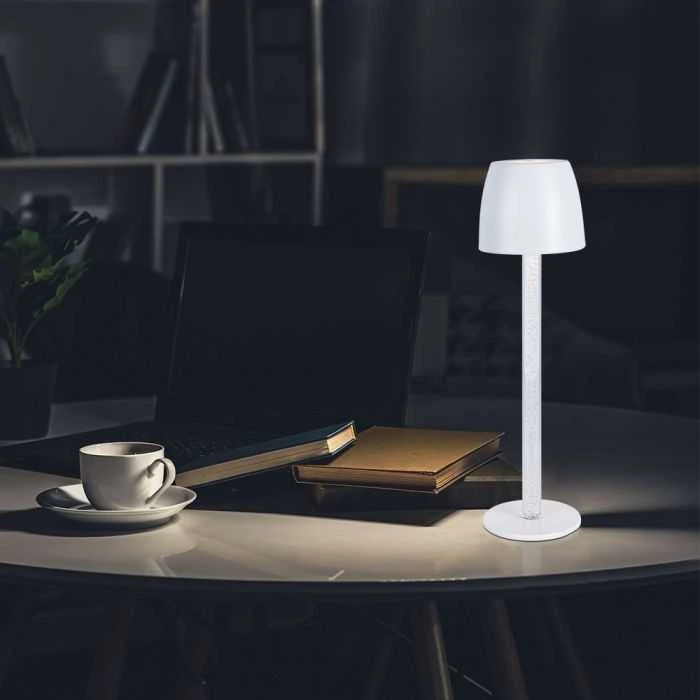 V-tac 3W LED įkraunamas stalo šviestuvas, baltas, 3000K, dimeriuojamas