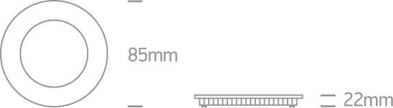 3W LED įleidžiama panelė, balta, 3000/4000/5700K, 10103FA/W/V