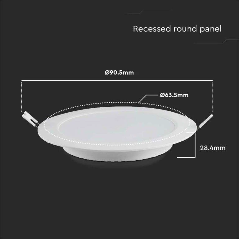 V-tac 3W LED įleidžiama panelė, balta, 3000K