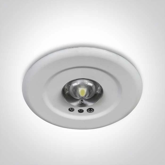 3W LED įleidžiamas avarinis šviestuvas, baltas, avariniu režimu gali veikti iki 3h, 89002C