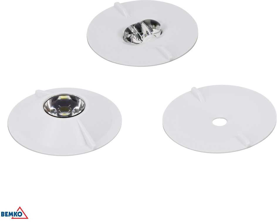 3W LED įleidžiamas avarinis šviestuvas TOLER, baltas, 6000K, 2h veikimas autonominiu režimu, 50°