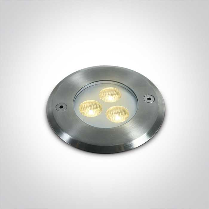 3W LED įleidžiamas baseino šviestuvas, nerūdijančio plieno sp., 3000K, IP68, 69066A/W