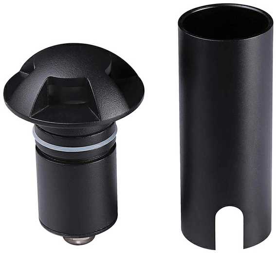 3W LED įleidžiamas į žemę lauko šviestuvas RINO, juodas, 3000K, IP65/IP67, 4294000