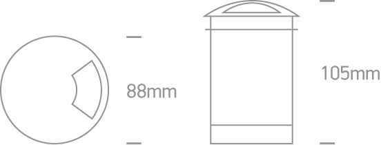 3W LED įleidžiamas į žemę šviestuvas, aliuminio sp., 3000K, 69016B/W